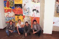Vladimir Zuev with the students at the Art Faculty.